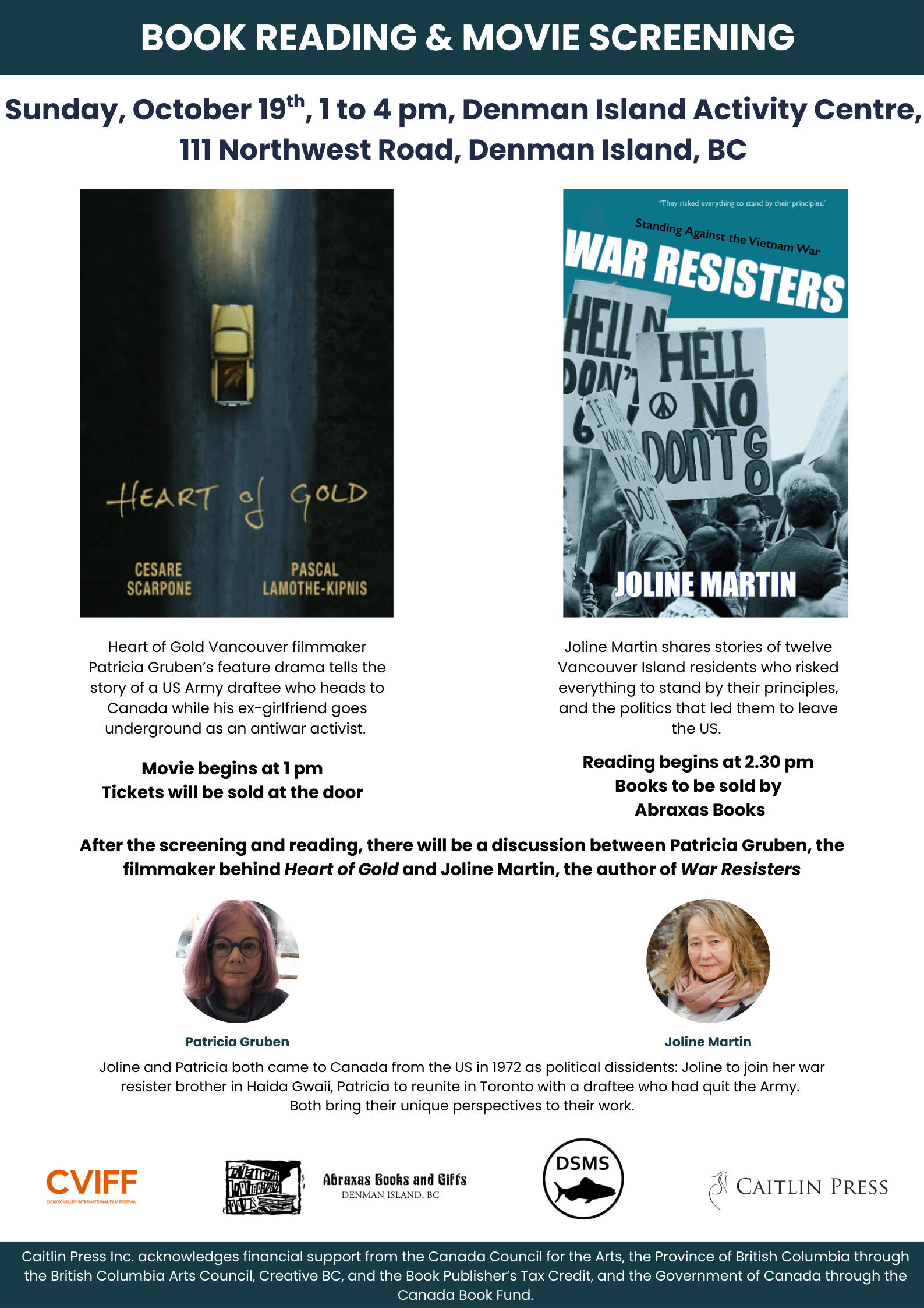 War Resisters Heart of Gold Florence Denman Island